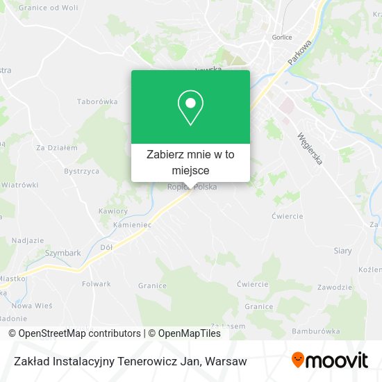 Mapa Zakład Instalacyjny Tenerowicz Jan