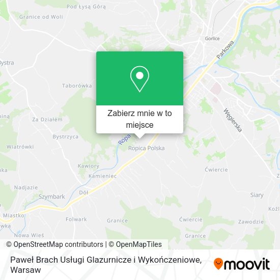 Mapa Paweł Brach Usługi Glazurnicze i Wykończeniowe