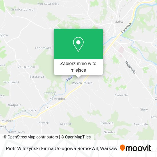 Mapa Piotr Wilczyński Firma Usługowa Remo-Wil