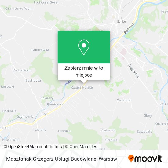 Mapa Masztafiak Grzegorz Usługi Budowlane