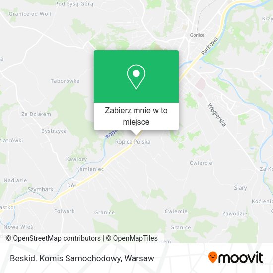 Mapa Beskid. Komis Samochodowy