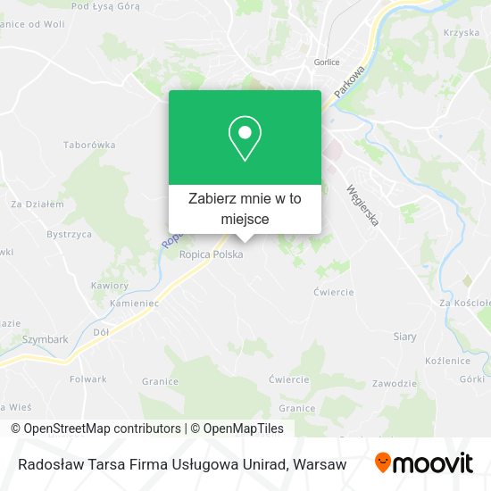 Mapa Radosław Tarsa Firma Usługowa Unirad