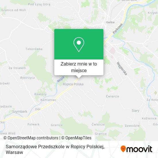 Mapa Samorządowe Przedszkole w Ropicy Polskiej