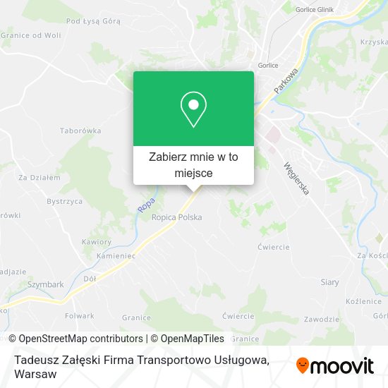 Mapa Tadeusz Załęski Firma Transportowo Usługowa