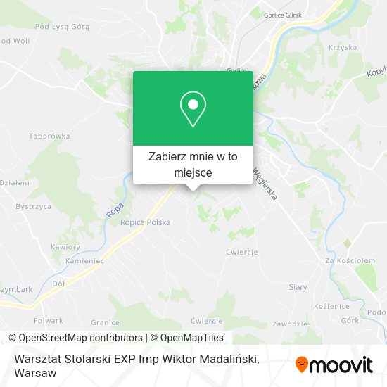 Mapa Warsztat Stolarski EXP Imp Wiktor Madaliński