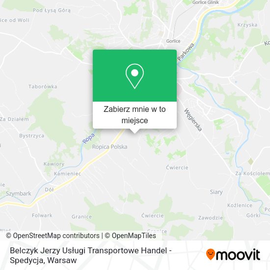 Mapa Belczyk Jerzy Usługi Transportowe Handel - Spedycja