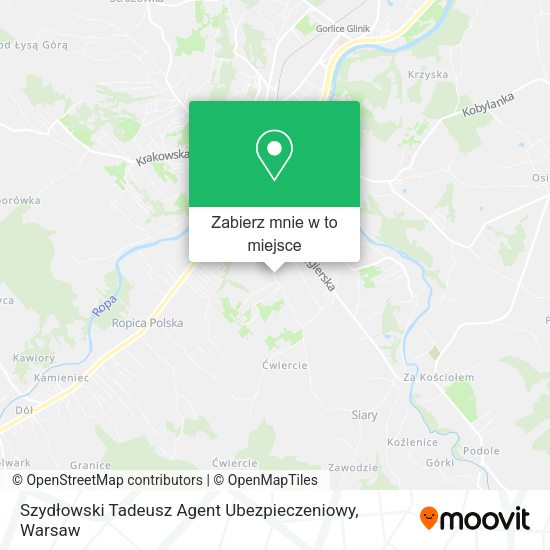 Mapa Szydłowski Tadeusz Agent Ubezpieczeniowy