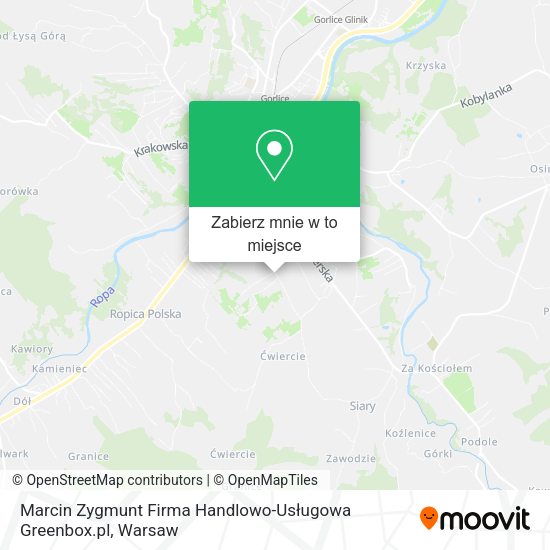 Mapa Marcin Zygmunt Firma Handlowo-Usługowa Greenbox.pl