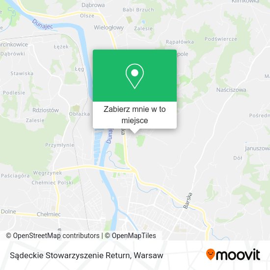 Mapa Sądeckie Stowarzyszenie Return