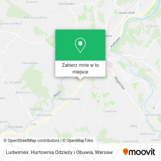 Mapa Ludwimex. Hurtownia Odzieży i Obuwia