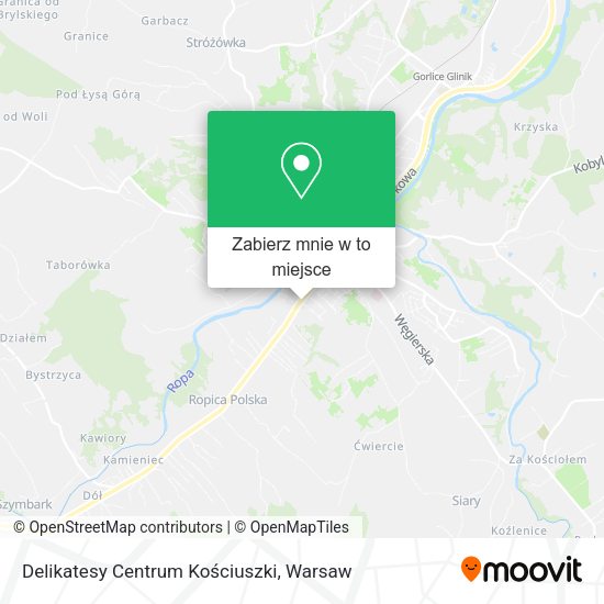 Mapa Delikatesy Centrum Kościuszki