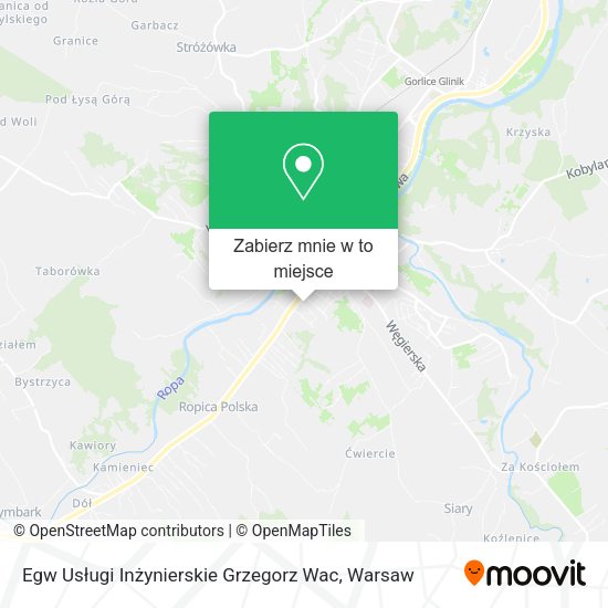 Mapa Egw Usługi Inżynierskie Grzegorz Wac