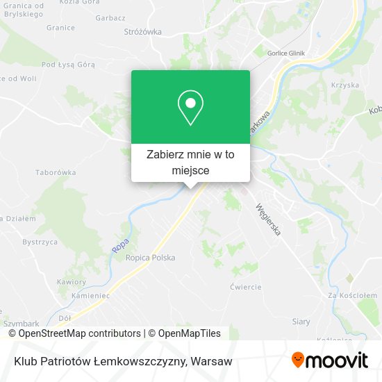 Mapa Klub Patriotów Łemkowszczyzny