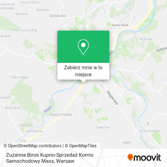 Mapa Zuzanna Biros Kupno-Sprzedaż Komis Samochodowy Maxx