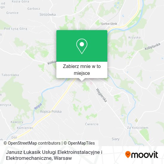 Mapa Janusz Łukasik Usługi Elektroinstalacyjne i Elektromechaniczne