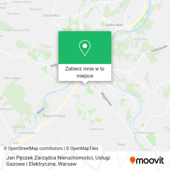 Mapa Jan Pęczek Zarządca Nieruchomości, Usługi Gazowe i Elektryczne