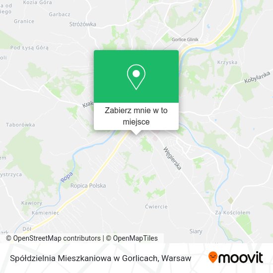 Mapa Spółdzielnia Mieszkaniowa w Gorlicach