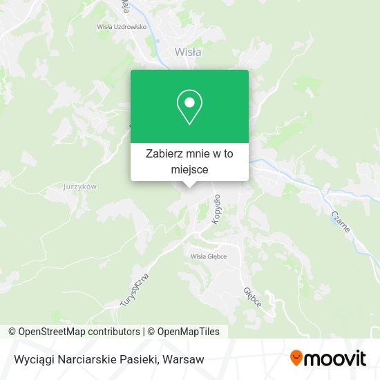 Mapa Wyciągi Narciarskie Pasieki