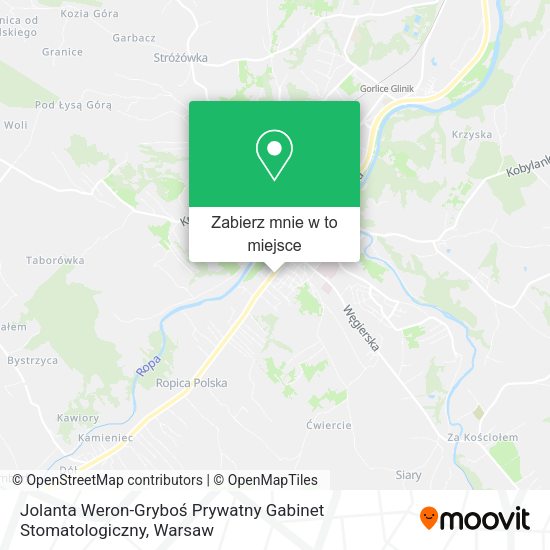 Mapa Jolanta Weron-Gryboś Prywatny Gabinet Stomatologiczny