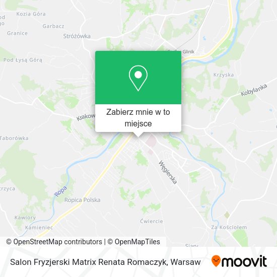 Mapa Salon Fryzjerski Matrix Renata Romaczyk