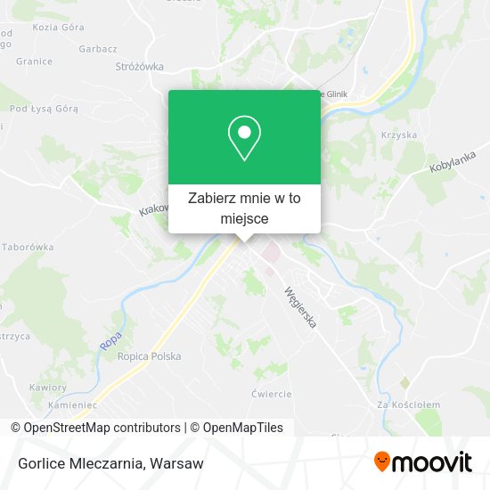 Mapa Gorlice Mleczarnia