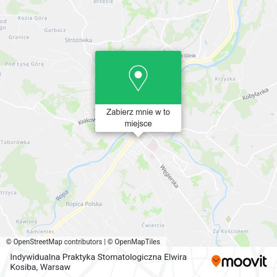 Mapa Indywidualna Praktyka Stomatologiczna Elwira Kosiba