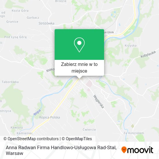 Mapa Anna Radwan Firma Handlowo-Usługowa Rad-Stal