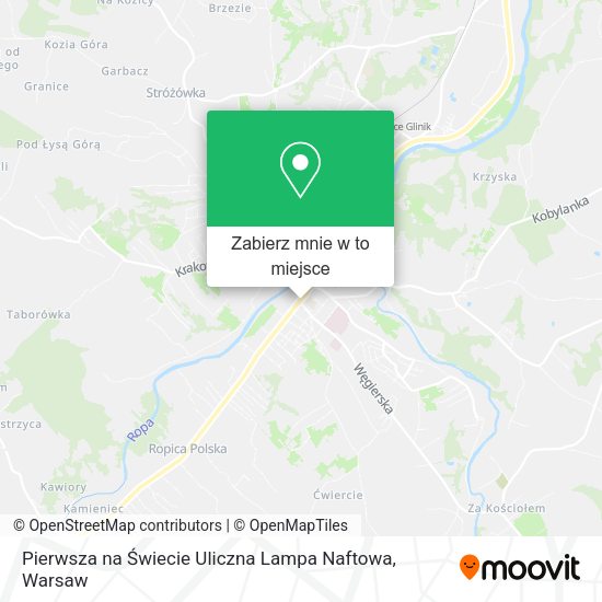 Mapa Pierwsza na Świecie Uliczna Lampa Naftowa