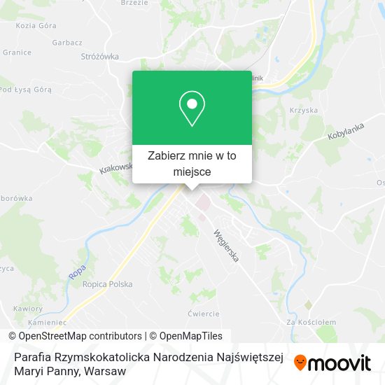 Mapa Parafia Rzymskokatolicka Narodzenia Najświętszej Maryi Panny