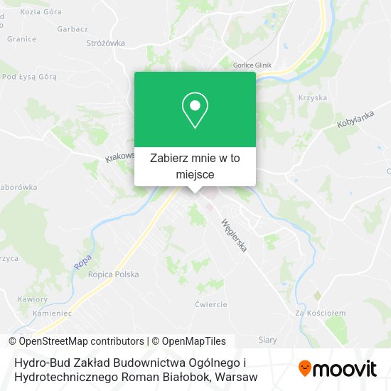 Mapa Hydro-Bud Zakład Budownictwa Ogólnego i Hydrotechnicznego Roman Białobok