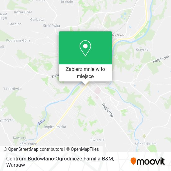 Mapa Centrum Budowlano-Ogrodnicze Familia B&M