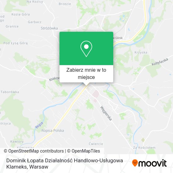 Mapa Dominik Łopata Działalność Handlowo-Usługowa Klameks