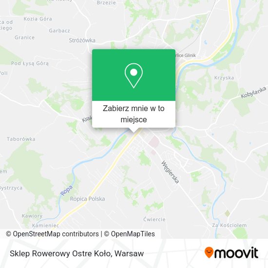 Mapa Sklep Rowerowy Ostre Koło