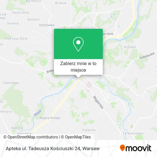 Mapa Apteka ul. Tadeusza Kościuszki 24