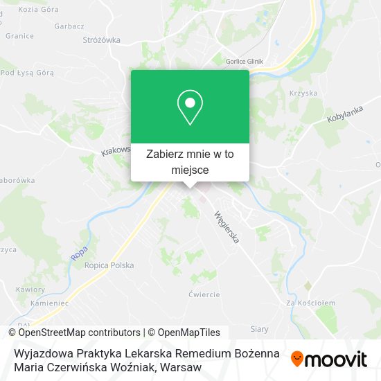 Mapa Wyjazdowa Praktyka Lekarska Remedium Bożenna Maria Czerwińska Woźniak