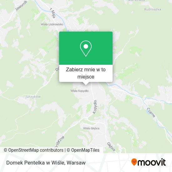 Mapa Domek Pentelka w Wiśle