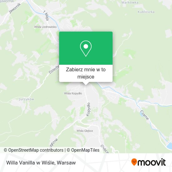 Mapa Willa Vanilla w Wiśle