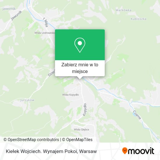 Mapa Kiełek Wojciech. Wynajem Pokoi