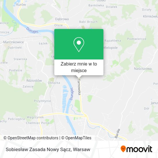 Mapa Sobiesław Zasada Nowy Sącz