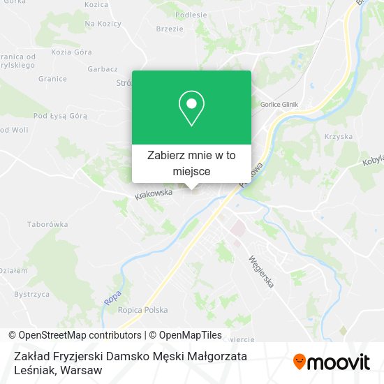 Mapa Zakład Fryzjerski Damsko Męski Małgorzata Leśniak