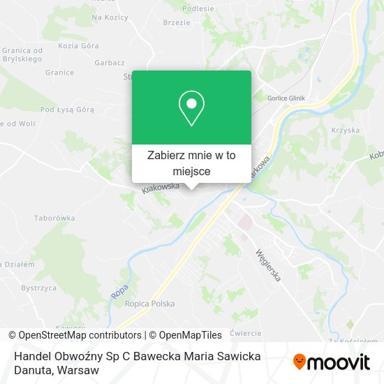 Mapa Handel Obwoźny Sp C Bawecka Maria Sawicka Danuta