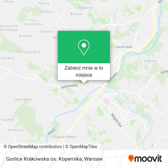 Mapa Gorlice Krakowska os. Kopernika