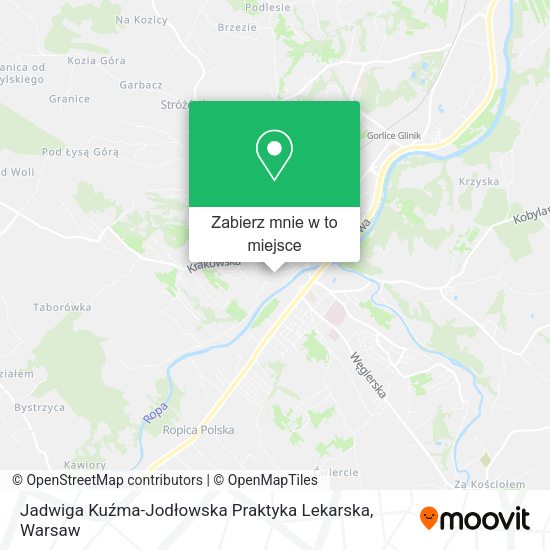 Mapa Jadwiga Kuźma-Jodłowska Praktyka Lekarska