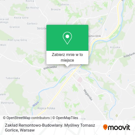 Mapa Zakład Remontowo-Budowlany. Myśliwy Tomasz Gorlice