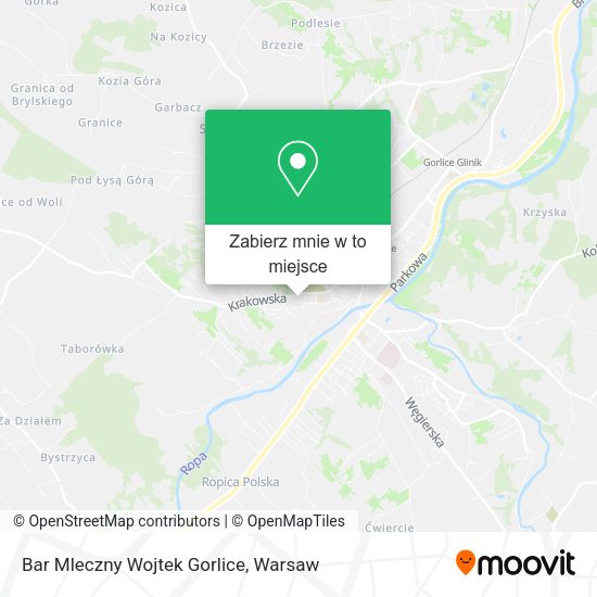 Mapa Bar Mleczny Wojtek Gorlice