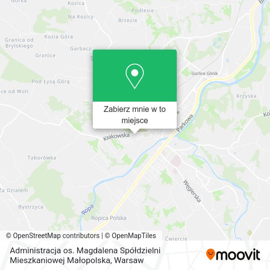 Mapa Administracja os. Magdalena Spółdzielni Mieszkaniowej Małopolska