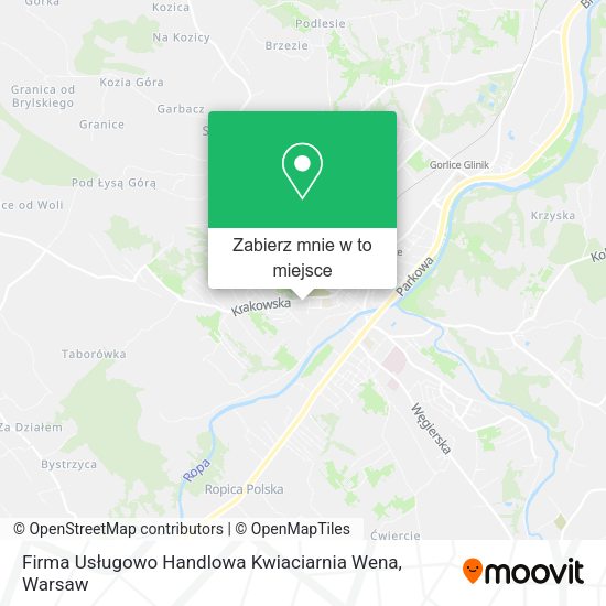 Mapa Firma Usługowo Handlowa Kwiaciarnia Wena