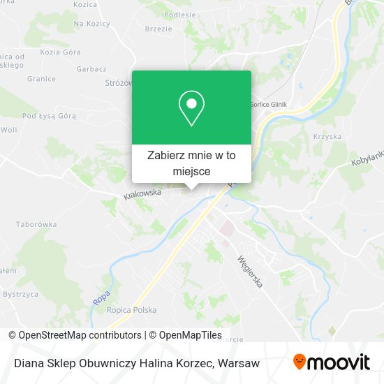 Mapa Diana Sklep Obuwniczy Halina Korzec