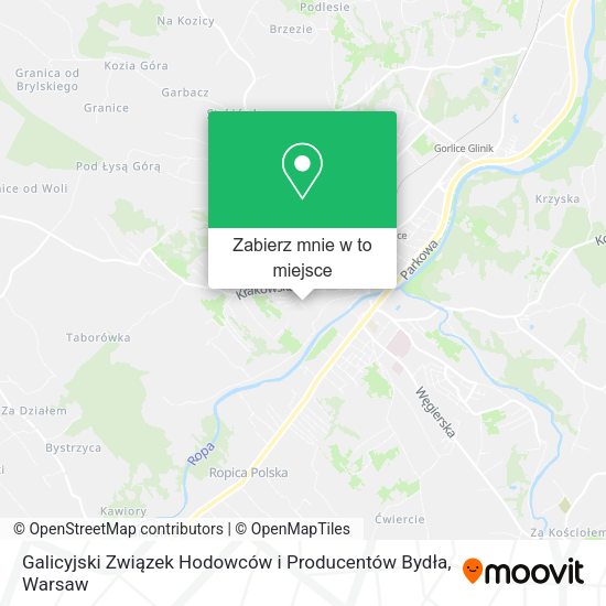 Mapa Galicyjski Związek Hodowców i Producentów Bydła