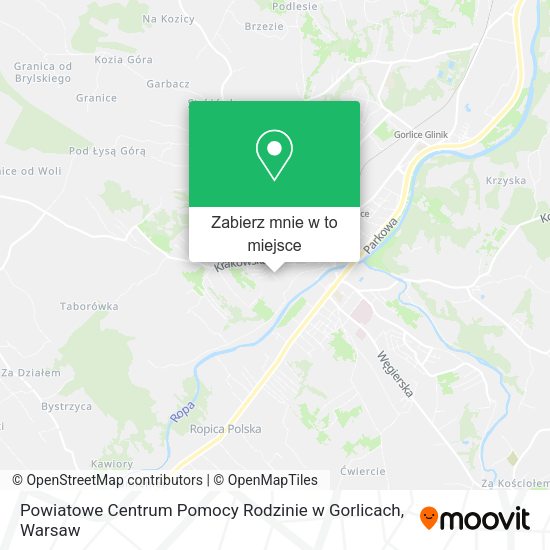 Mapa Powiatowe Centrum Pomocy Rodzinie w Gorlicach